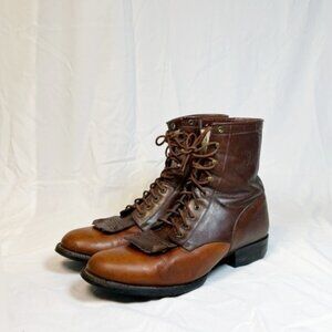 Ariat Heritage Lacer Brown Two Tone Leather Cowboy Western Boots~10 EE~